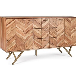 Credenza 2 ante 3 cassetti in legno Raida Bizzotto